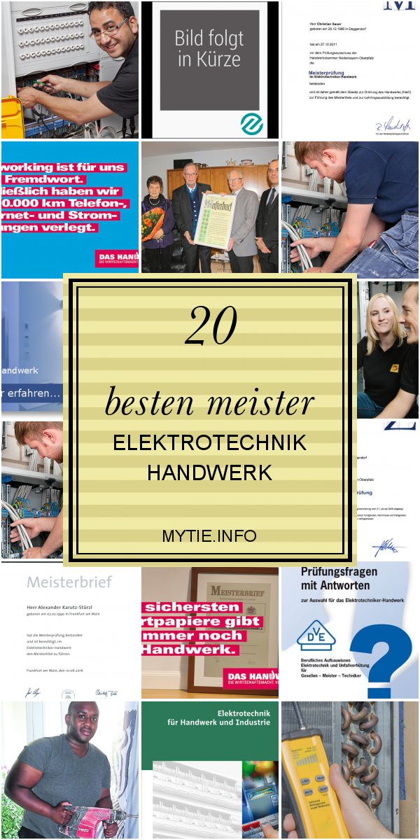 20 Besten Meister Elektrotechnik Handwerk